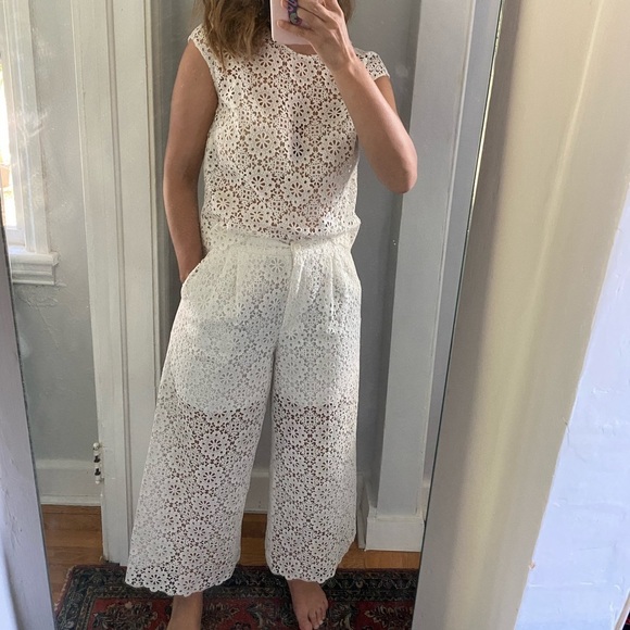 DOLCE & GABBANA White Lace Two-Piece Set Size IT-42 / US M Eyelet Lace - Picture 2 of 13